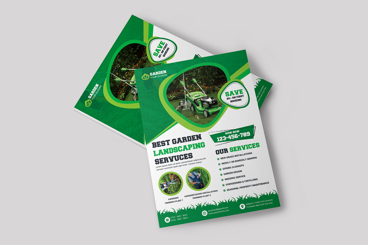 Landscaping Flyer Template, a Flyer Template by Ultimate Template Shop (Photo 3 of 6)