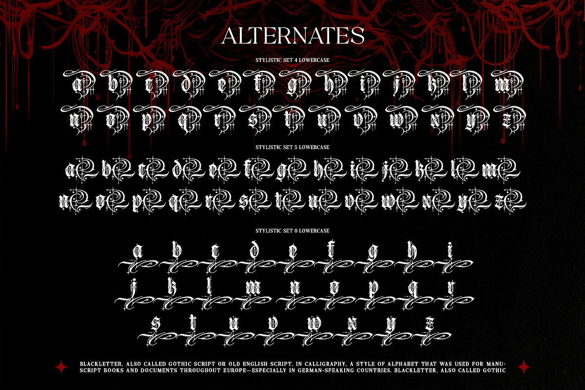 Gryphire Black Typeface, a Blackletter Font by alit design (Photo 14 of 20)