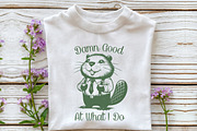 Hardworking Beaver Funny Quote, an Illustration by Pixels.Craft (Thumbnail 5 of 7)