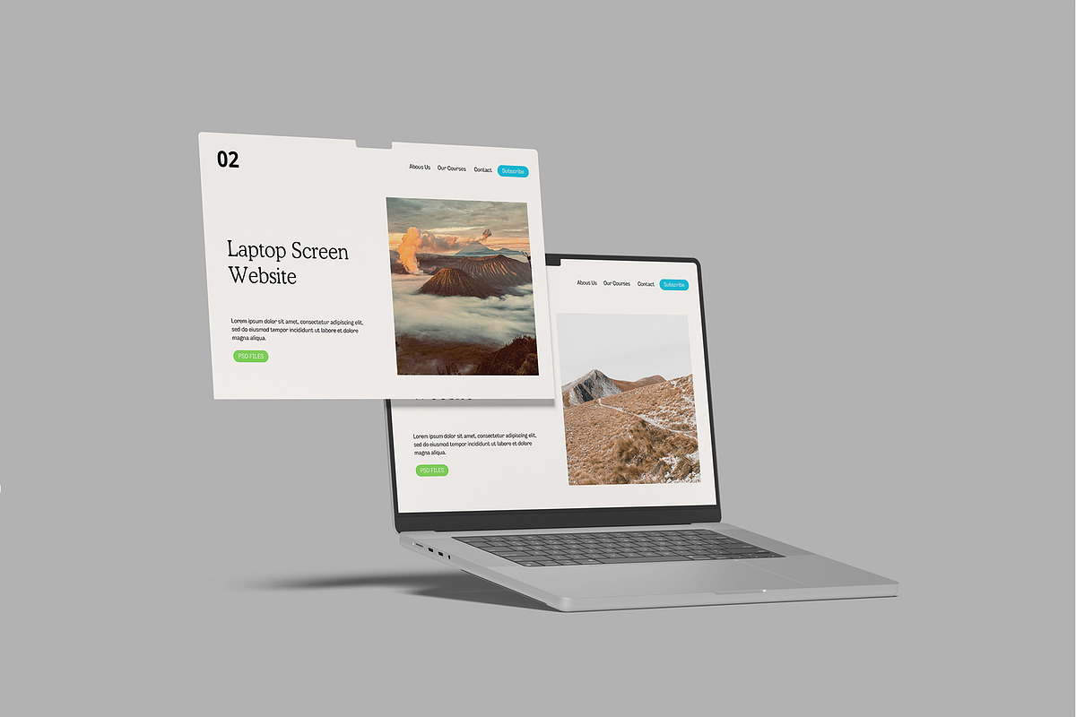 Laptop Screen Website Mockup, a Mockup by lamorastudio (Photo 5 of 11)