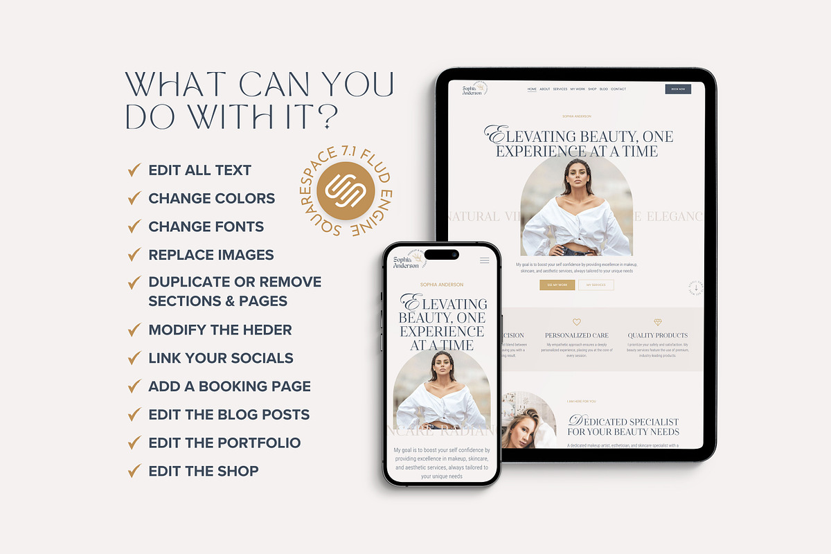 Medspa Squarespace Template preview 6