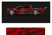 Dynamic Red Car Wrap Design, an Empty State Illustration by CarWrap design (Thumbnail 4 of 4)