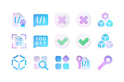 Blockchain glass 3D icons, an Icon by LAFS (Thumbnail 4 of 4)