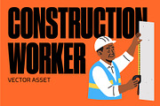 Construction Worker 03 – Vector, a Person Illustration by Studio22 (Thumbnail 1 of 3)