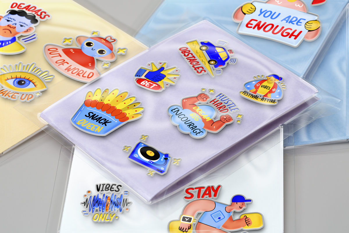 Teenage Stickers Set, an Emoji Icon by Vectors Market (Photo 4 of 9)