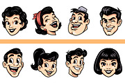 Retro People Avatar Bundle, a Person Illustration by Tekuni (Thumbnail 9 of 12)