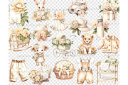 Baby Shower Clipart Bundle, a Decorative Illustration by GlamArtZhanna (Thumbnail 4 of 5)