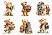 Whimsical Christmas Teddy Bear, a Seasonal Illustration by Craft Nest (Thumbnail 3 of 6)