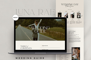 Showit Wedding Guide Template Luna