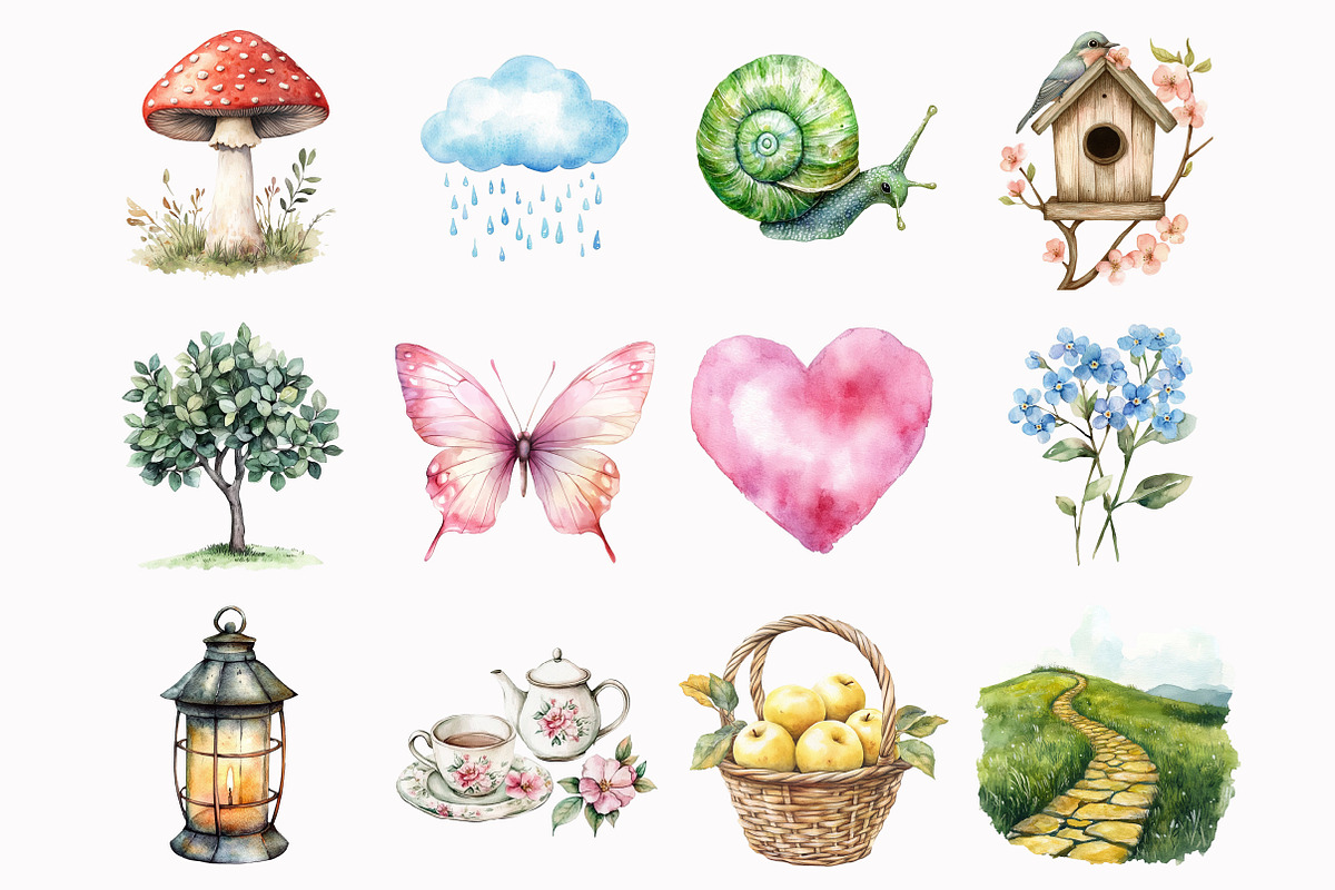 Little valley storybook clipart, an Illustration by Design Market (Photo 4 of 5)