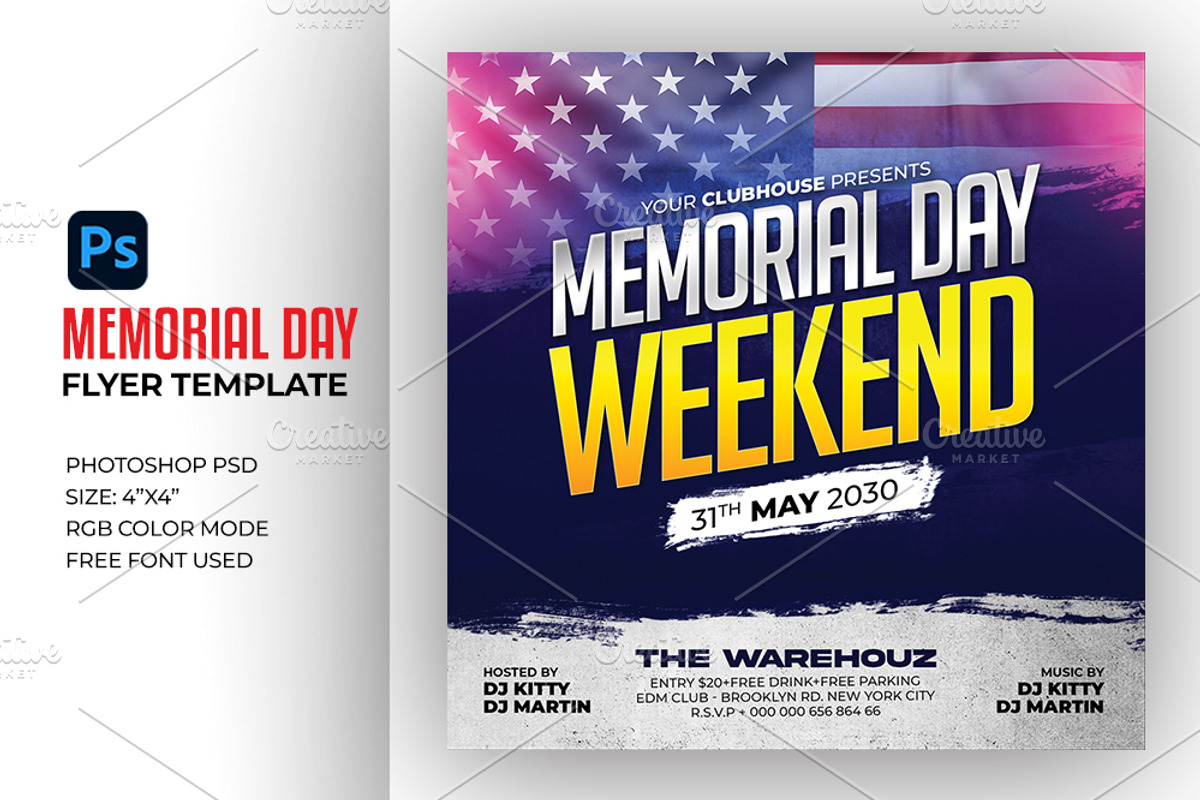 Memorial Day Flyer, a Flyer Template by Artonix (Photo 4 of 4)