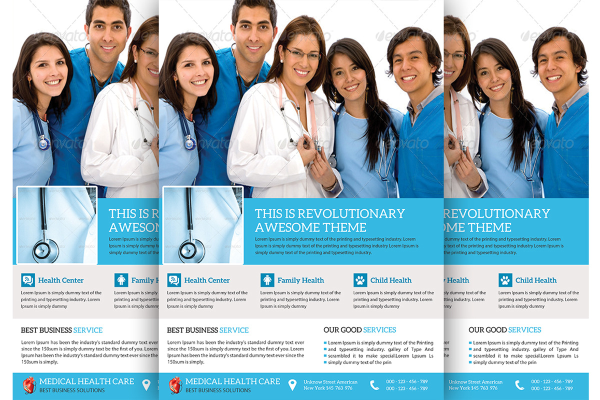 Medical & Doctor Flyer Template, a Flyer Template by TheGraphicsWorld (Photo 1 of 3)