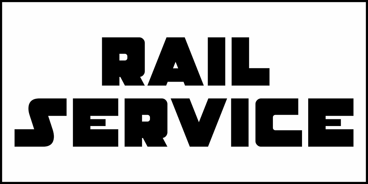Rail Service JNL, a Font by Jeff Levine Fonts (Photo 2 of 5)