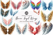 Heaven Angel Wings Sublimation PNG, an Illustration by SinaCreation (Thumbnail 1 of 5)