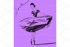 Ballet Hand Drawn Vector Collection.