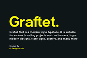 Graftet - Modern Bold Branding Font, a Sans Serif Font by QR Design Studio (Thumbnail 7 of 15)