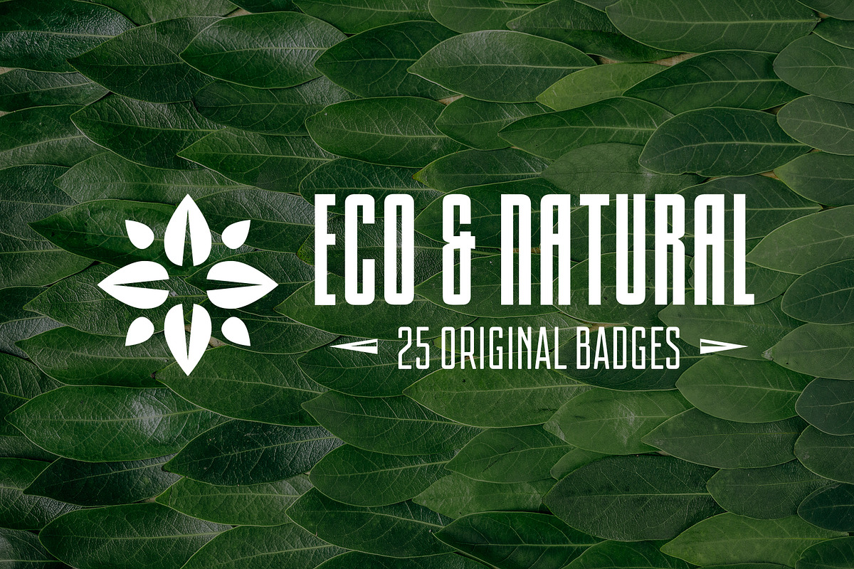 Eco and Natural Logo and Badges, a Branding & Logo Template by Lustra Frisk (Photo 1 of 3)