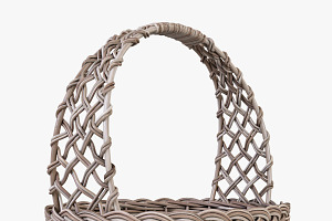 Wicker Basket 04 Gray Color