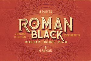 Roman Black - 8 Display Fonts