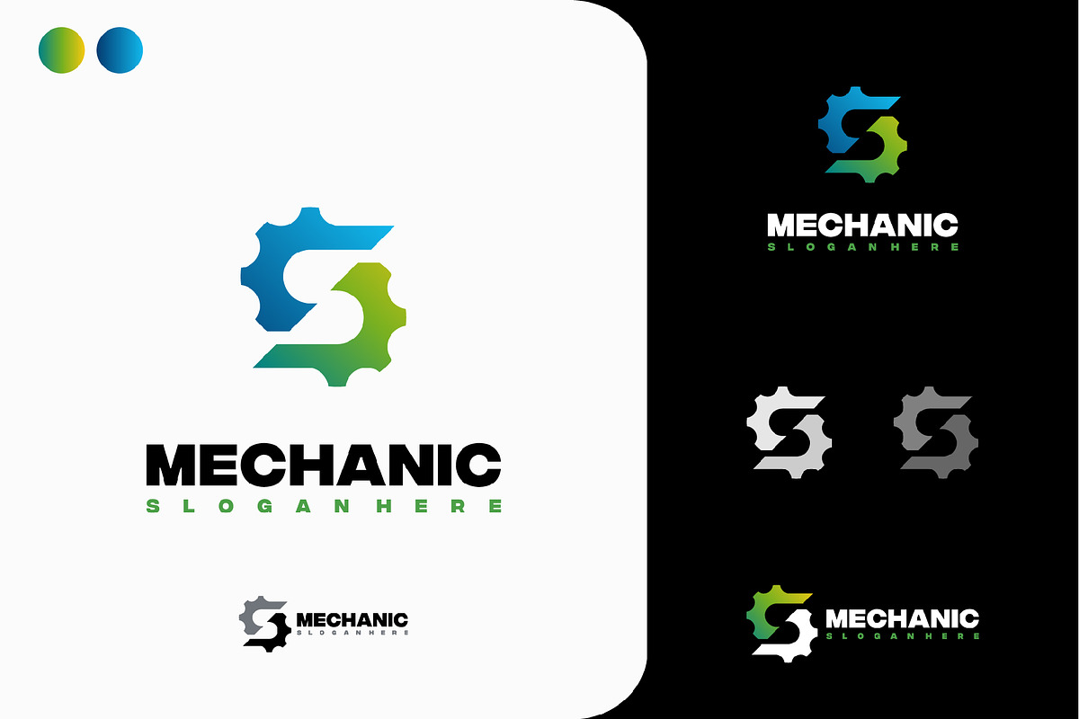 Set of Gear Logo designs concept, a Branding & Logo Template by Lucky Creative (Photo 2 of 5)