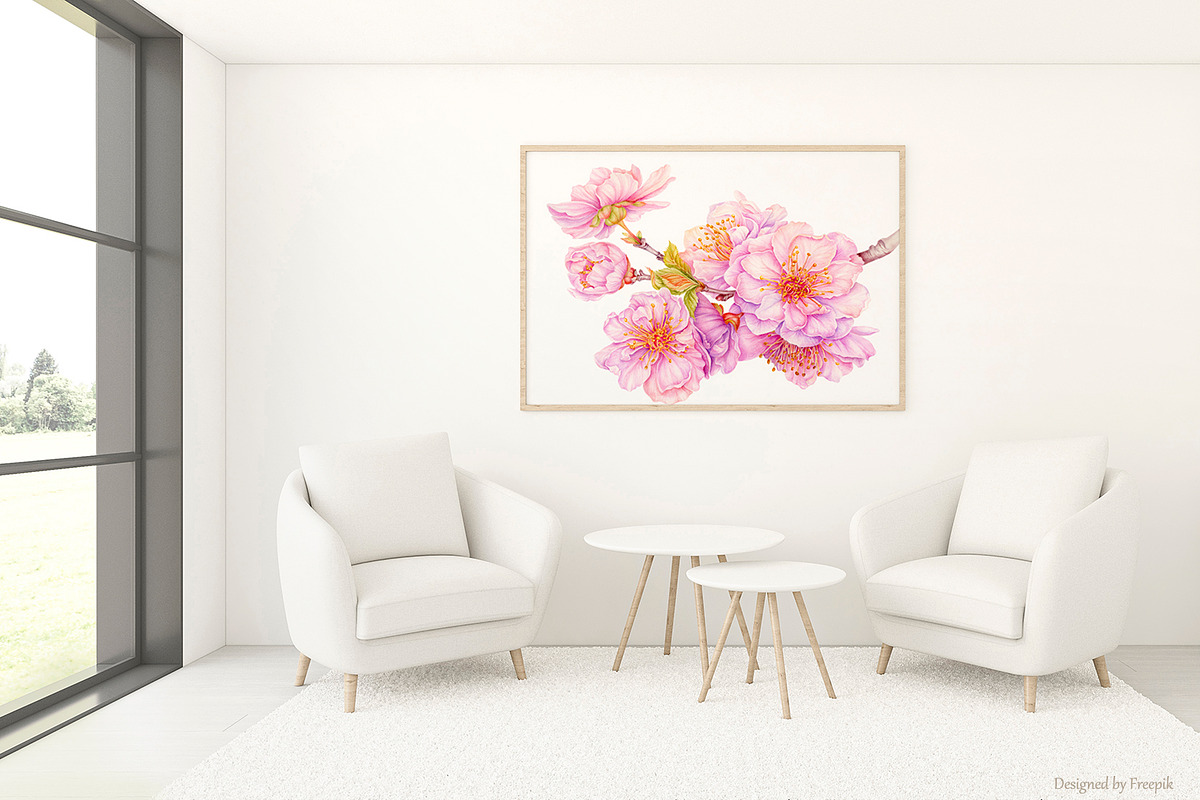 Cherry Blossom, Sakura Watercolor, an Illustration by MarinadeArt (Photo 5 of 6)
