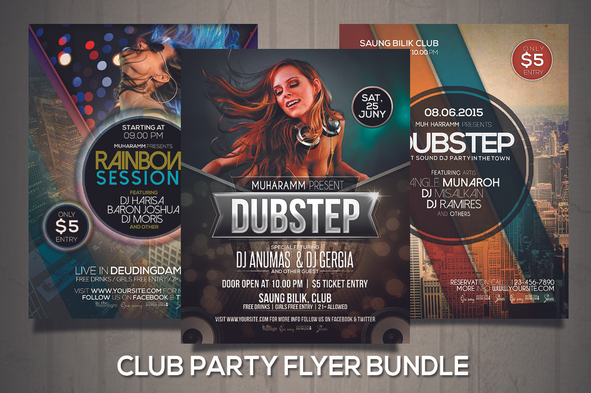 Club Party Flyer / Bundle, a Flyer Template by Septian