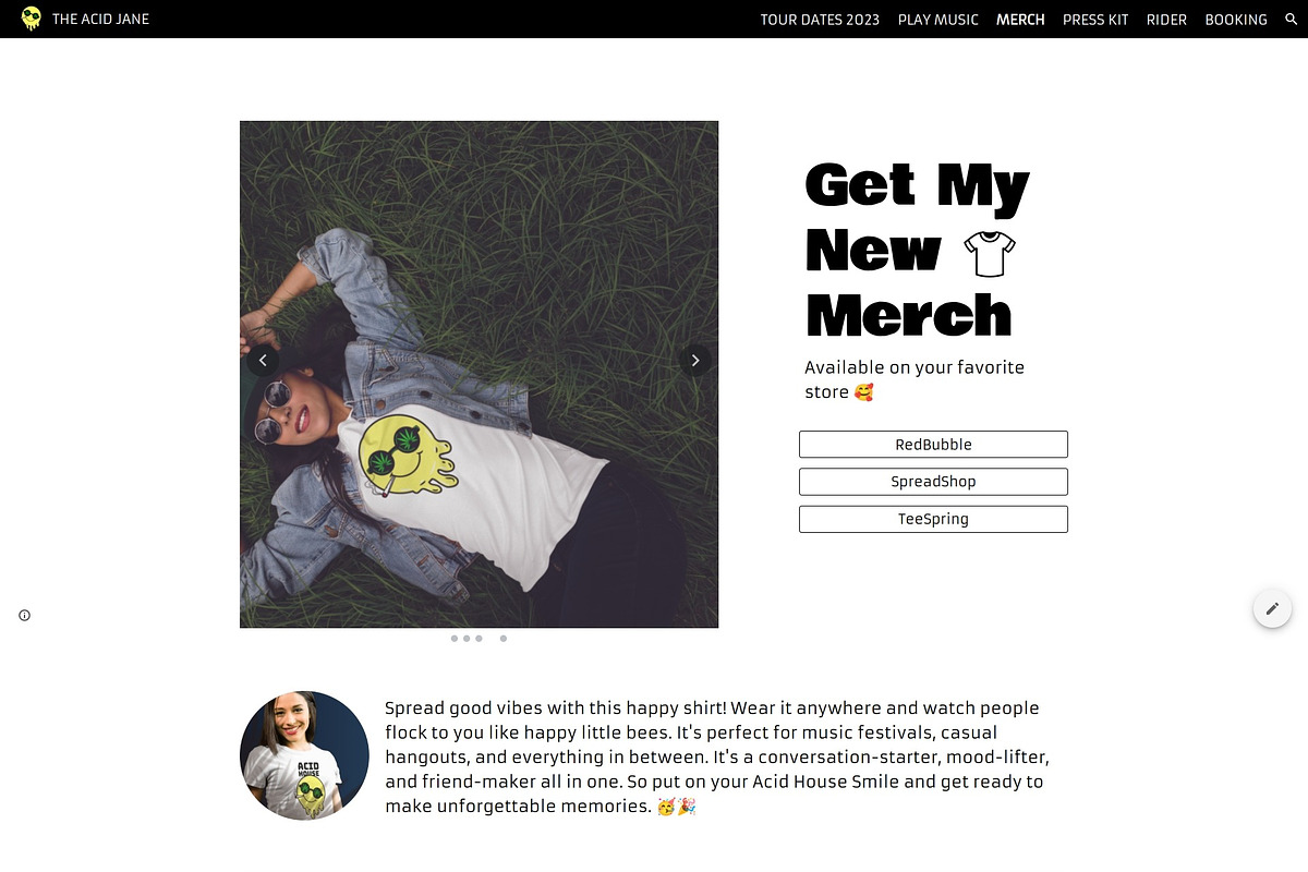 THE ACID JANE / Google Site Template, a Templates & Theme by Template Heaven (Photo 5 of 6)