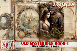 Old Mysterious Book Junk Journal-1