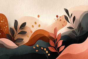 Abstract landscape with autumnal fol, a Photo by Pixeness Studio