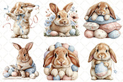 Whimsical Easter Bunny Clipart, an Illustration by Black Bird Studio (Thumbnail 6 of 6)
