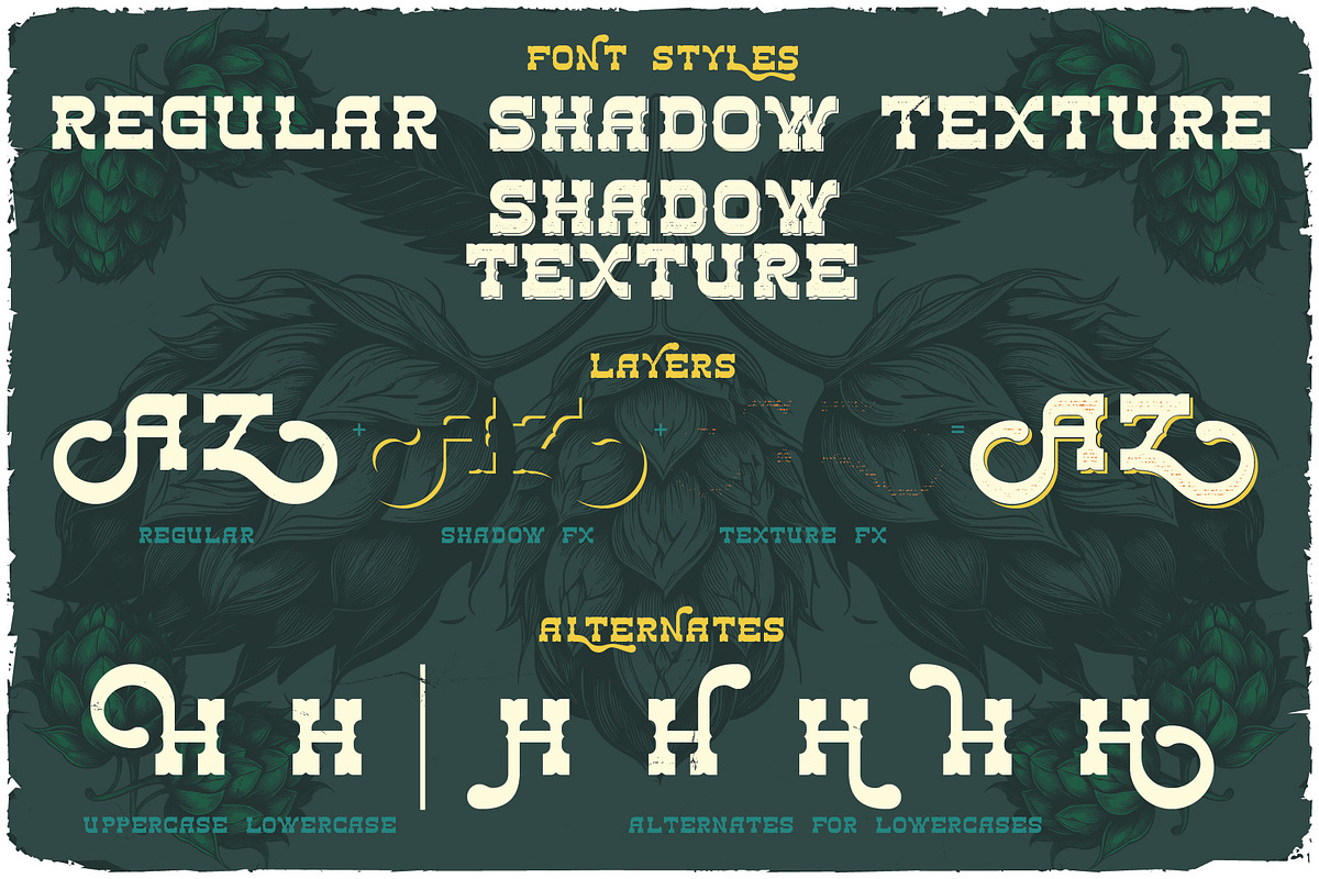Hops And Barley Vintage Font, a Serif Font by JumboDesign (Photo 5 of 6)