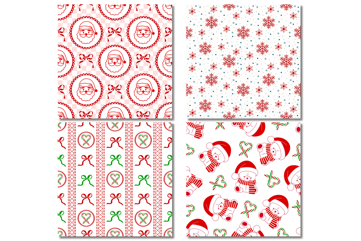Christmas Seamless Patterns #3, a Pattern Graphic by wind mill (Photo 2 of 3)