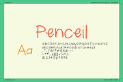Penceil Handwritten Font + Icons, a Handwritten Font by Side X Side Studio (Thumbnail 5 of 5)