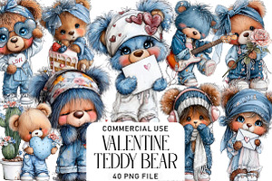 Valentine Teddy Bear, an Illustration by Daily.Designs