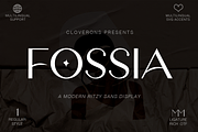 Fossia - Chic Modern Sans Display, a Sans Serif Font by Cloverons (Thumbnail 1 of 14)