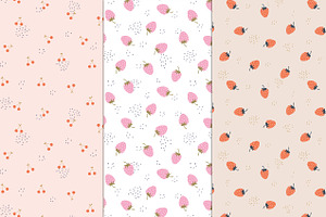 Delicate Berry Seamless Patterns