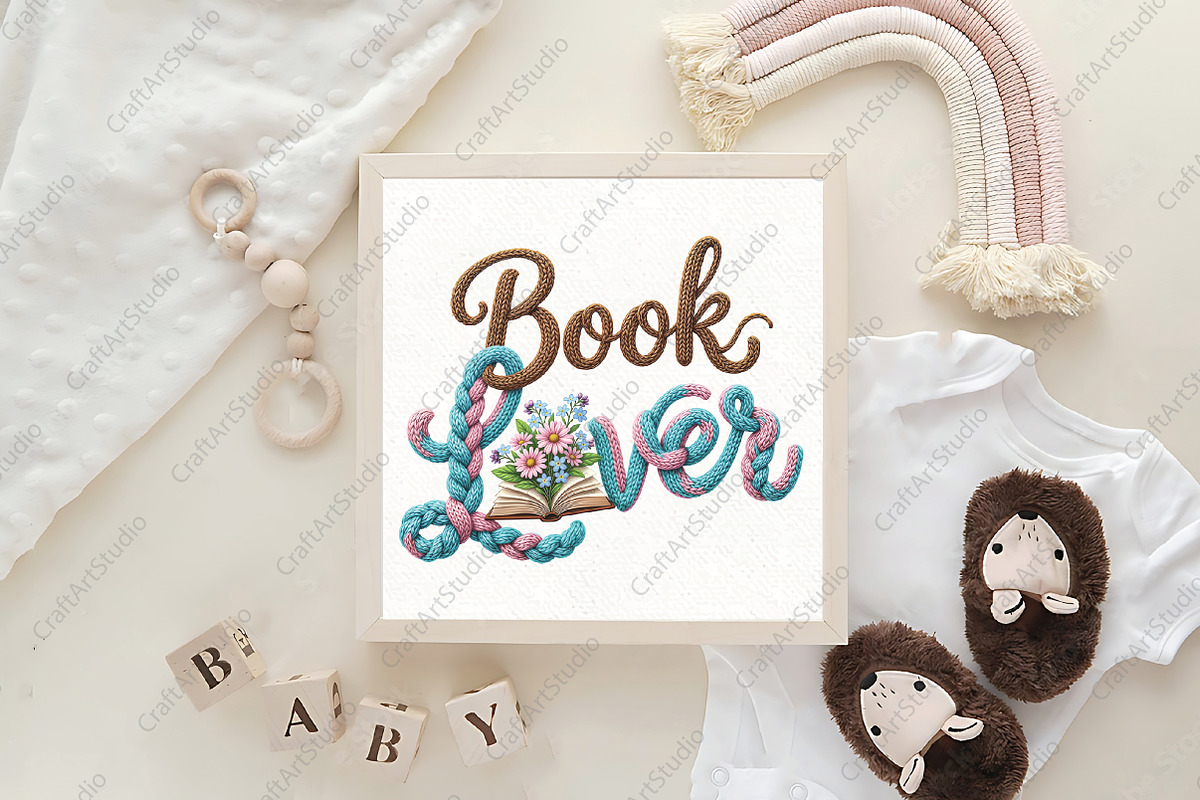 Book Lover Floral Reading PNG, an Illustration by CraftArtStudio (Photo 4 of 4)