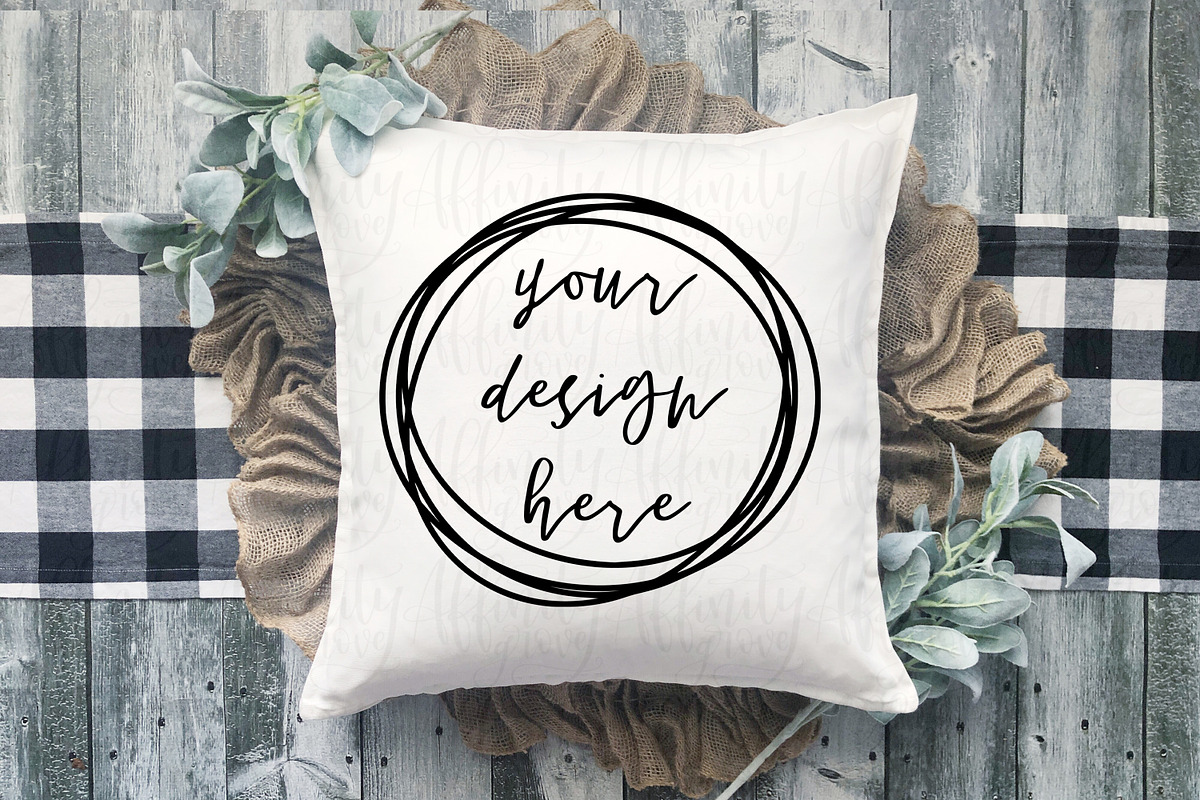 Farmhouse Pillow Mockups, a Household Mockup by Affinity Grove