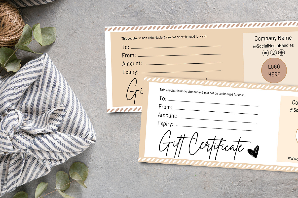 Editable Gift Card Canva Certificate, a Design Template by Snapybiz (Photo 7 of 10)