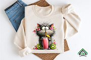 Whimsical Summer Cats Clipart, an Illustration by Craft Nest (Thumbnail 9 of 12)