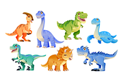 Cute Dinosaurs Illustration Set, an Animal Illustration by YG Studio (Thumbnail 2 of 3)