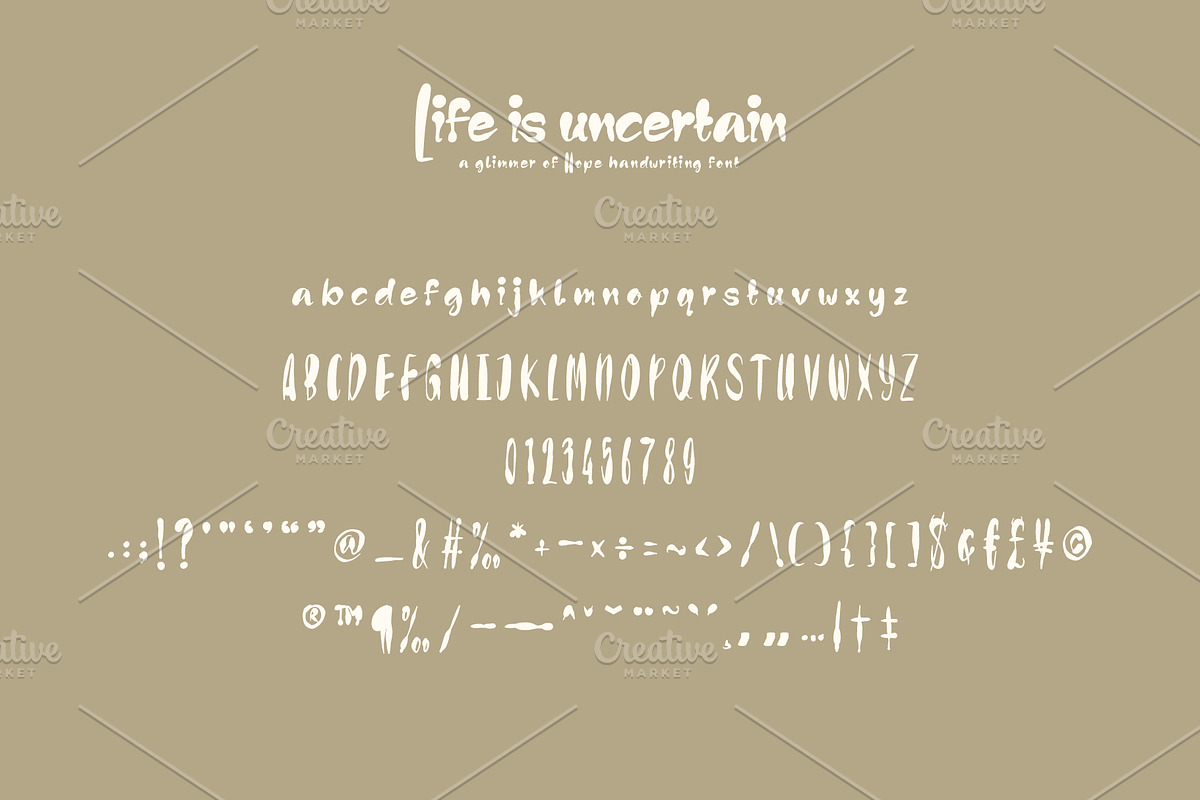 Life is Uncertain Handwriting Font, a Handwritten Font by LTNG STUDIO (Photo 3 of 9)