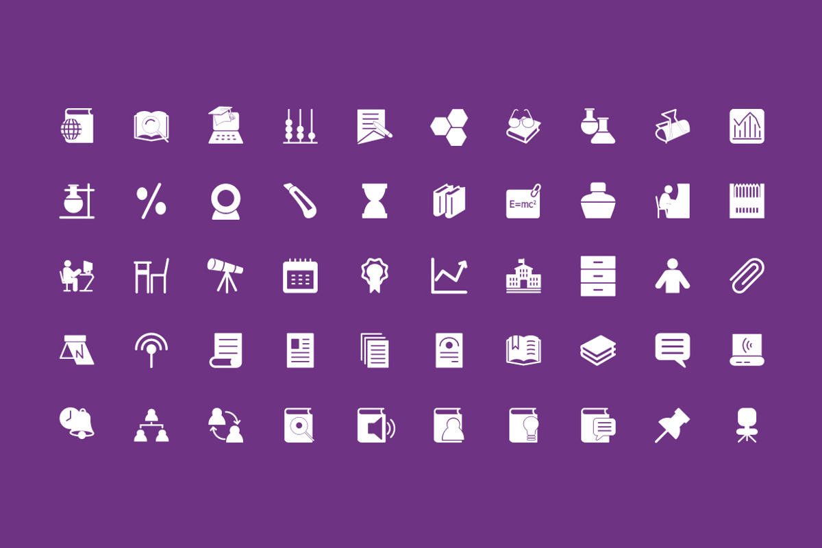200 Education Vector Icons, a Solid Icon by Creative Stall (Photo 3 of 4)