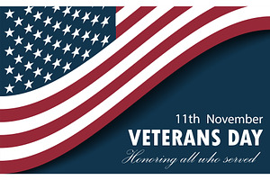 Happy Veterans day greeting card, an Object Illustration by piter.goskov
