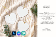 Heart Ornament Mockup Set of 3, a Household Mockup by EmpaviMockups (Thumbnail 1 of 5)