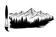 Nature Landscape Paintbrush Design B, an Illustration by Designs_River (Thumbnail 17 of 31)