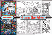62 Stained Glass Winter Coloring, a Seasonal Illustration by Design Art (Thumbnail 1 of 5)