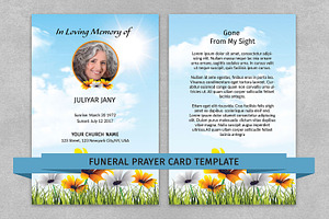 Funeral Prayer Card Template-V06