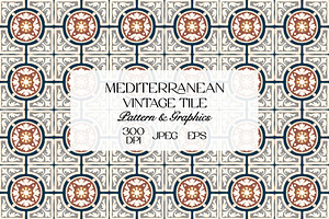 Mediterranean Tile Seamless Pattern, a Pattern Graphic by StudioGlouna