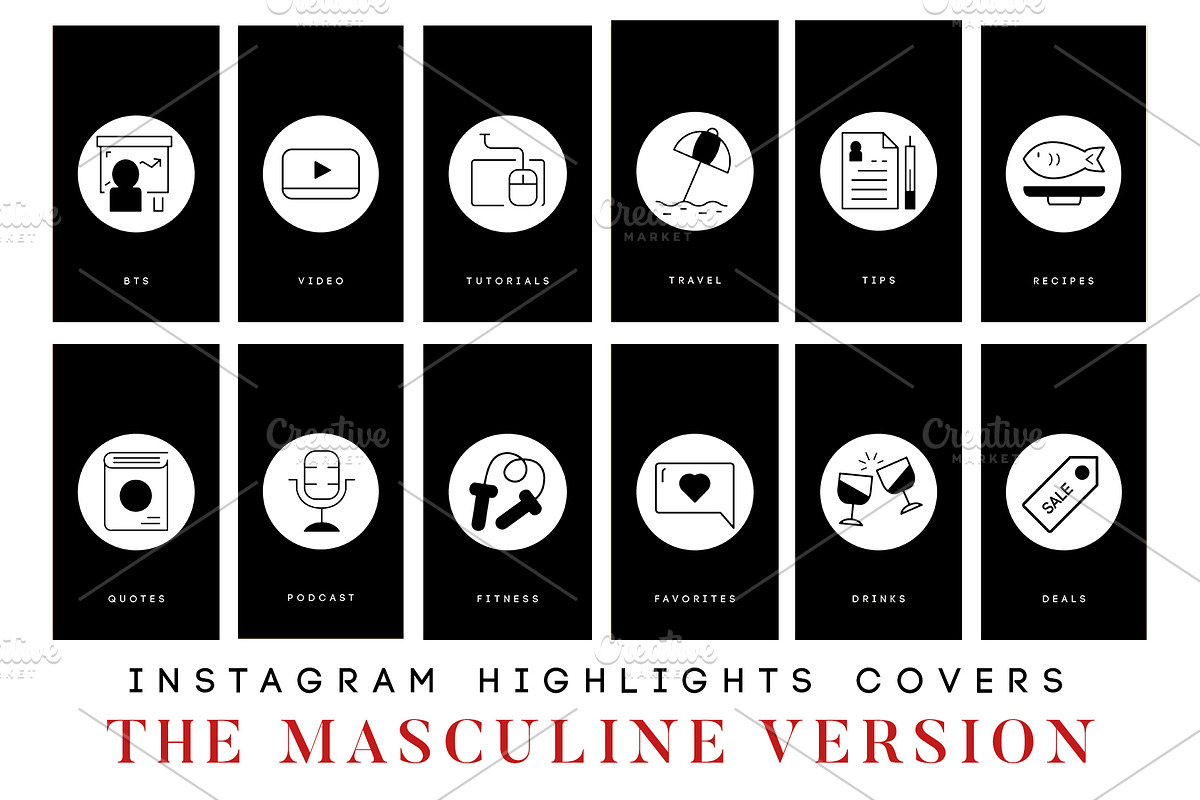 Instagram Highlith Covers B&W, a Graphic by The Social Esthete